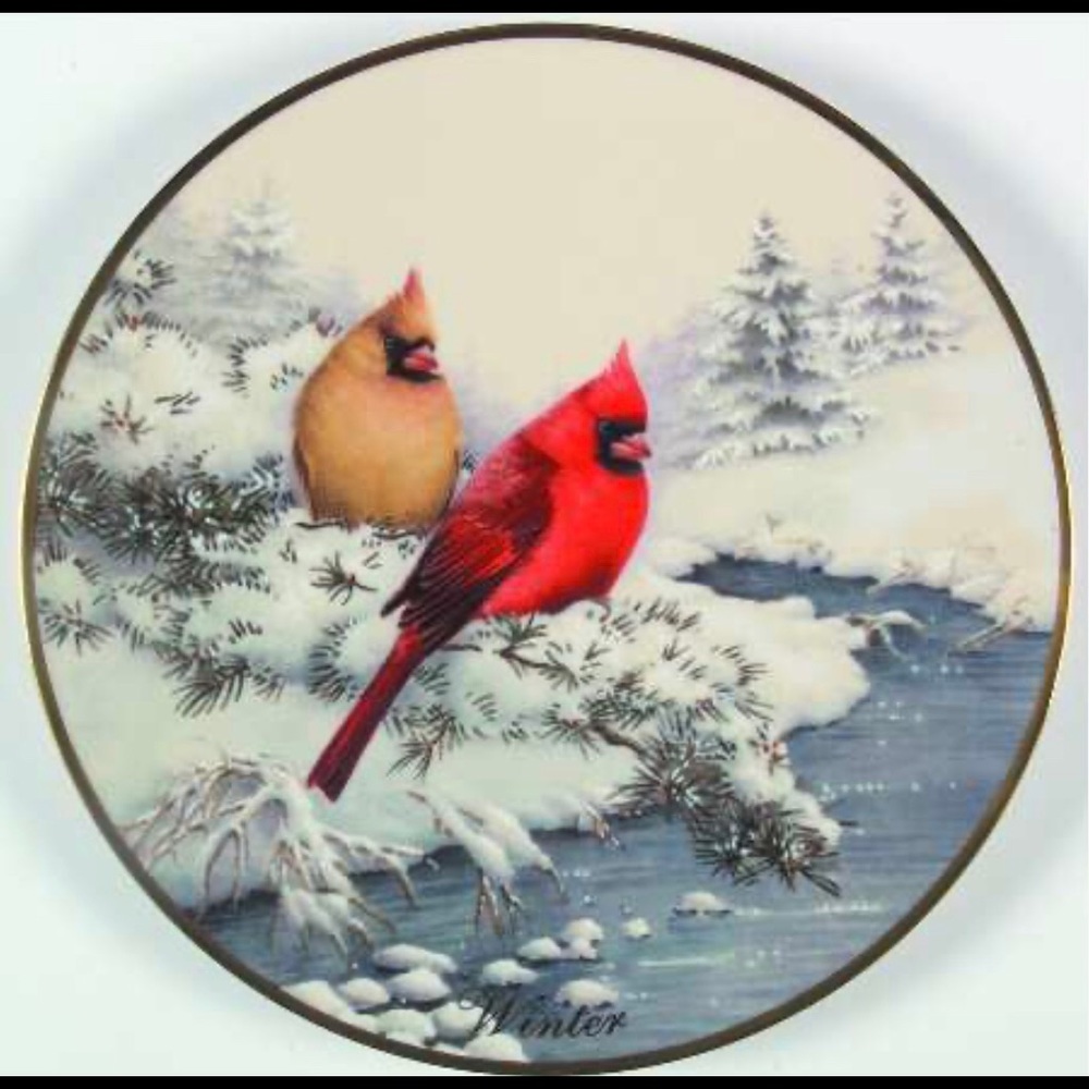 2 Lenox Collector Plates “Winter & Spring”
